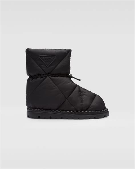 prada padded nylon booties|Prada boots with pouch price.